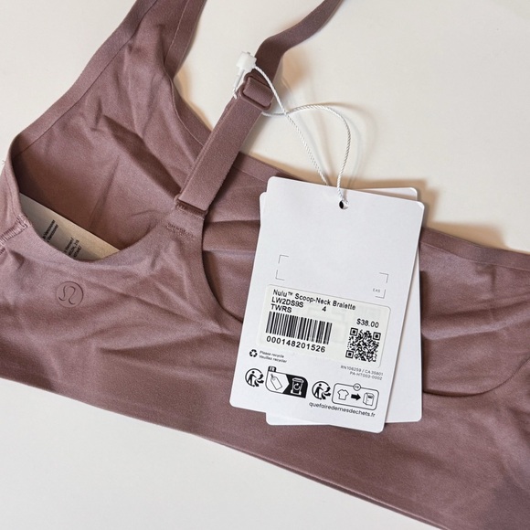Lululemon Seriously Soft Nulu Scoop Neck Bra A-D cups Size 4 NWT - Picture 3 of 5